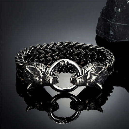 brazalete cabeza lobo