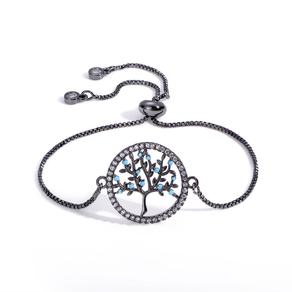 pulsera arbol vida negro