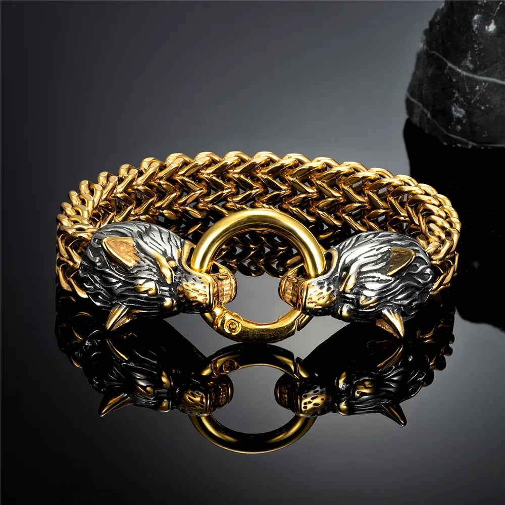 brazalete cabeza de lobo