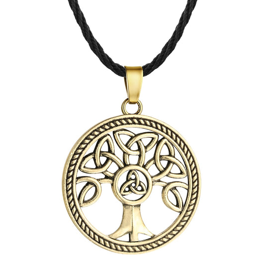 colgante arbol de la vida celta oro