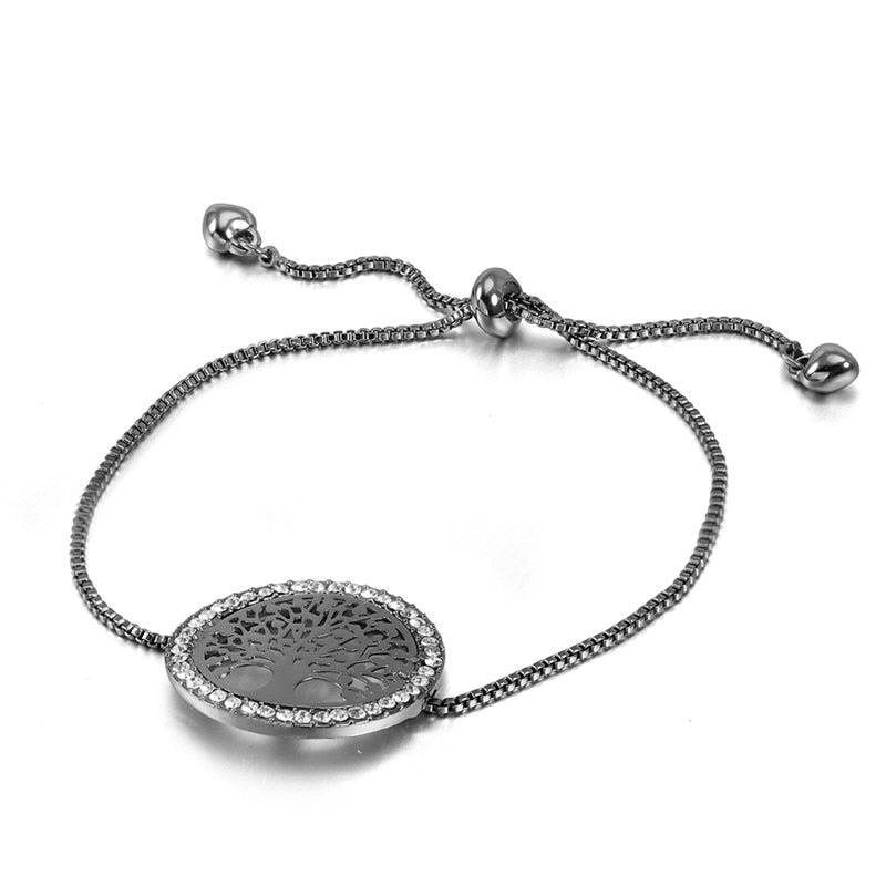 brazalete con arbol de la vida negro