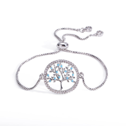 pulsera arbol vida plata