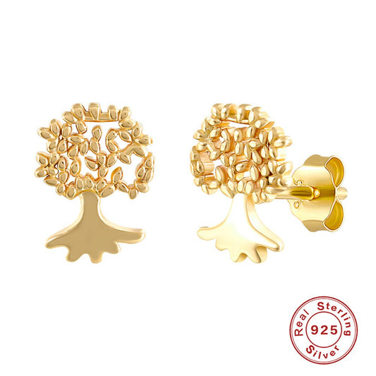 pendientes oro arbol de la vida