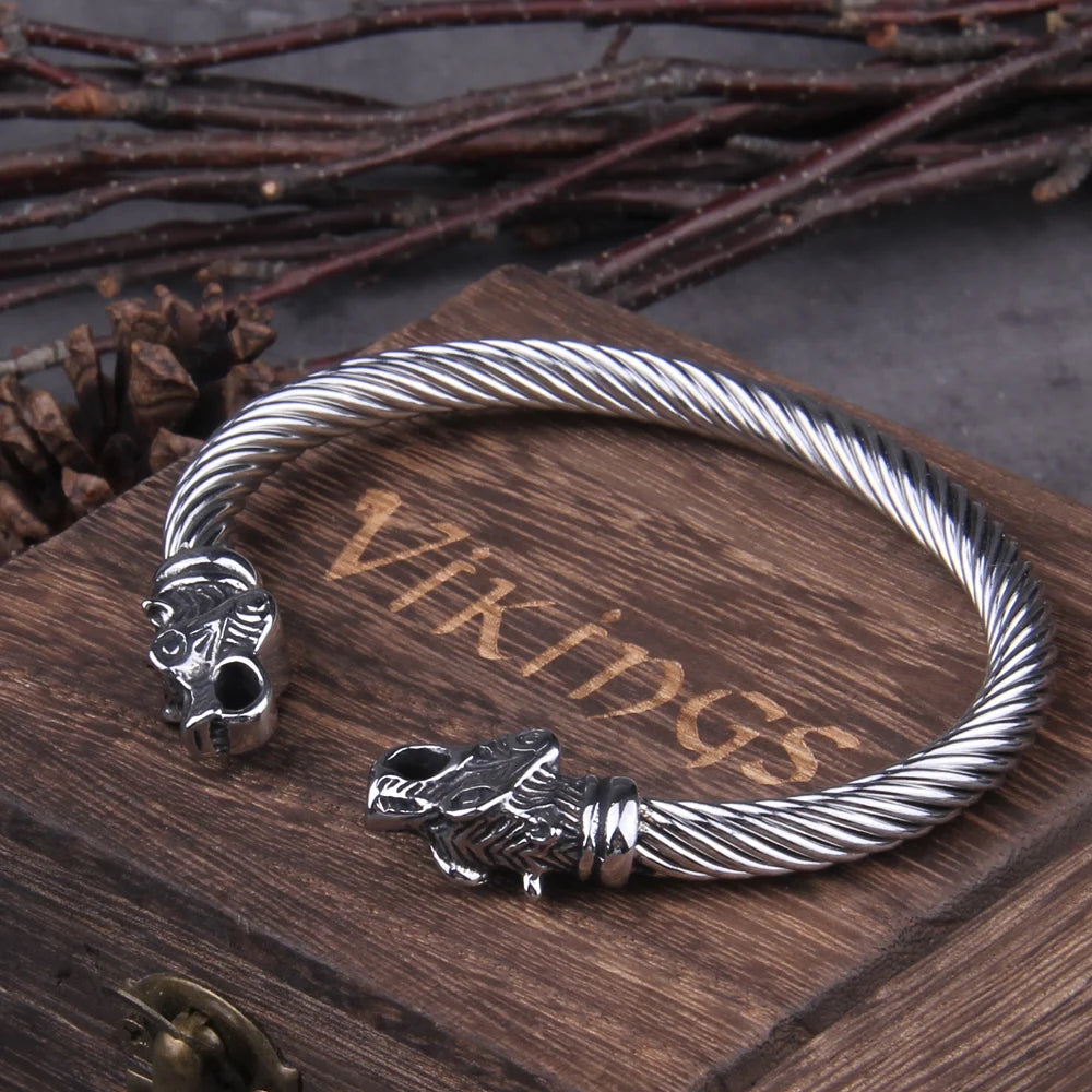 brazalete vikingo oso plata