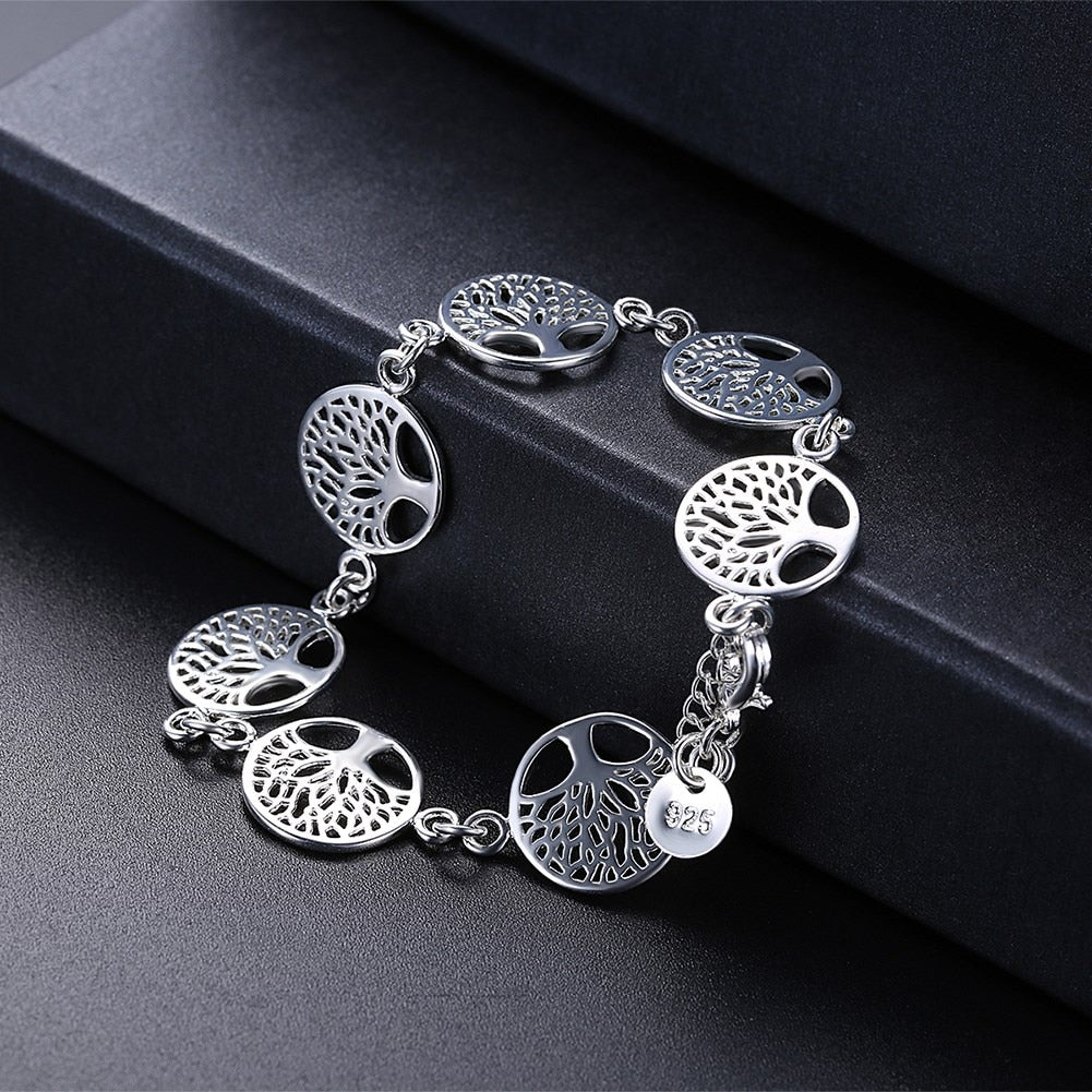 pulsera arbol vida plata