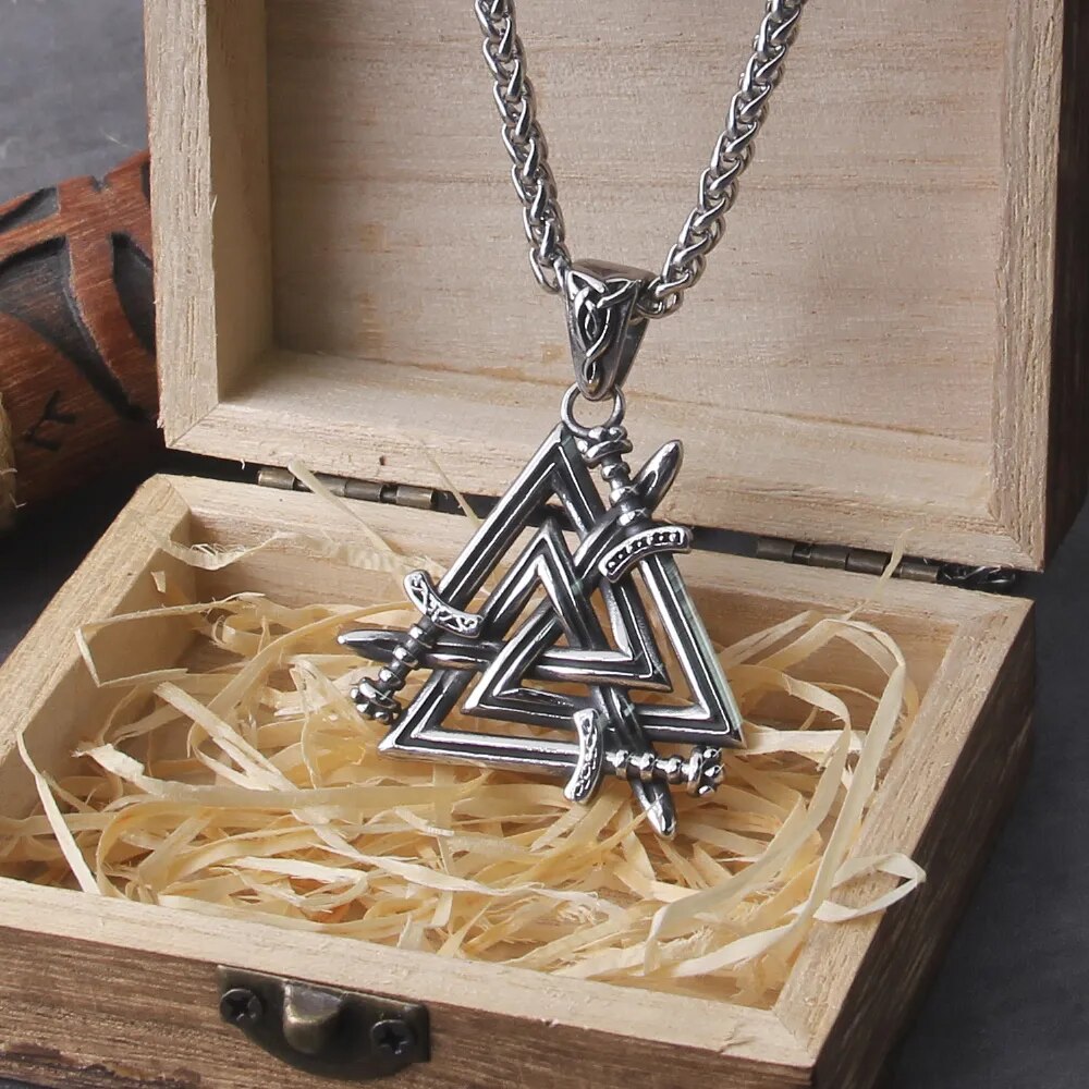 colgante espadas valknut