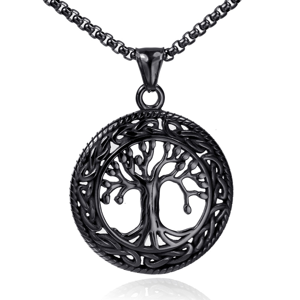 colgante arbol celtico negro