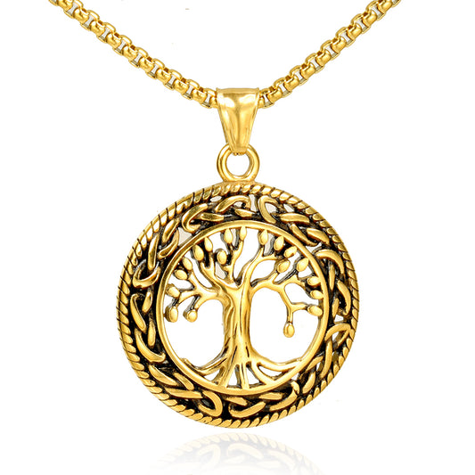 colgante arbol celtico oro
