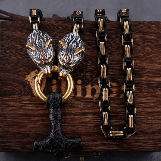 colgante lobo mjolnir