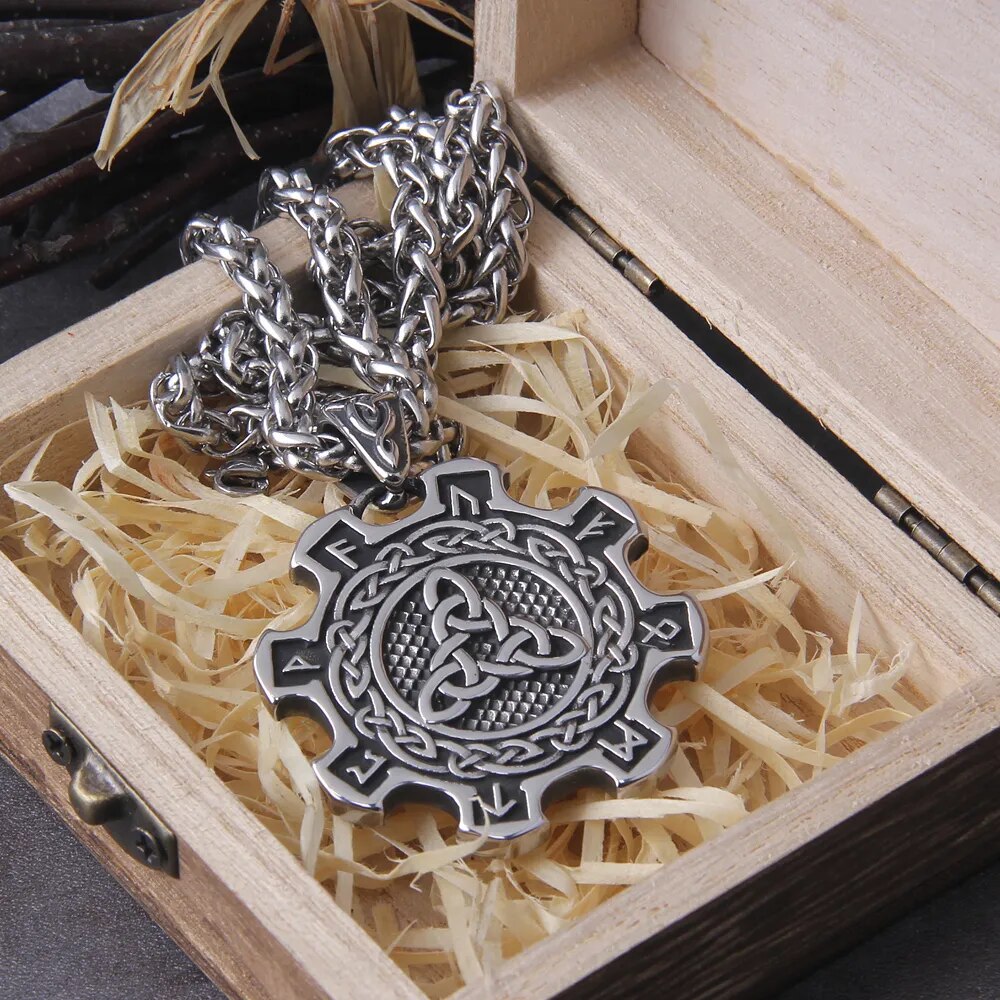 colgante vikingo acero