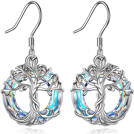 pendientes del arbol de la vida blanco