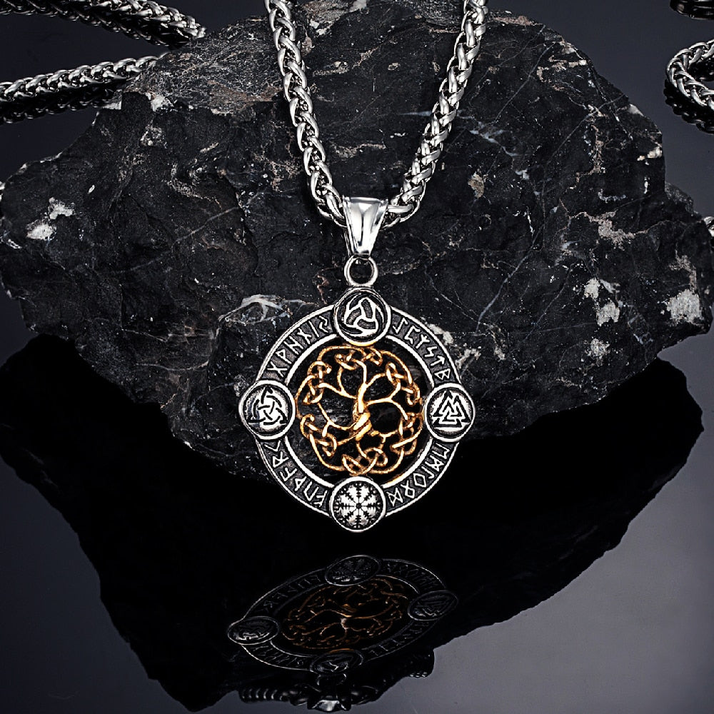 collar con arbol de la vida dorado