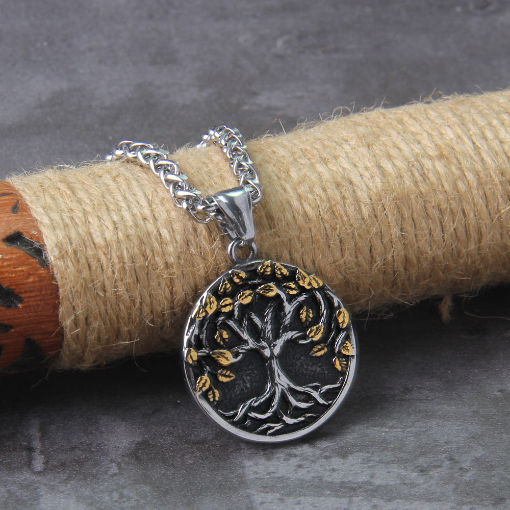 colgante arbol de la vida dorado