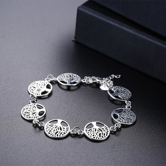 pulsera arbol de la vida plata mujer