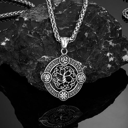 collar con arbol de la vida plateado