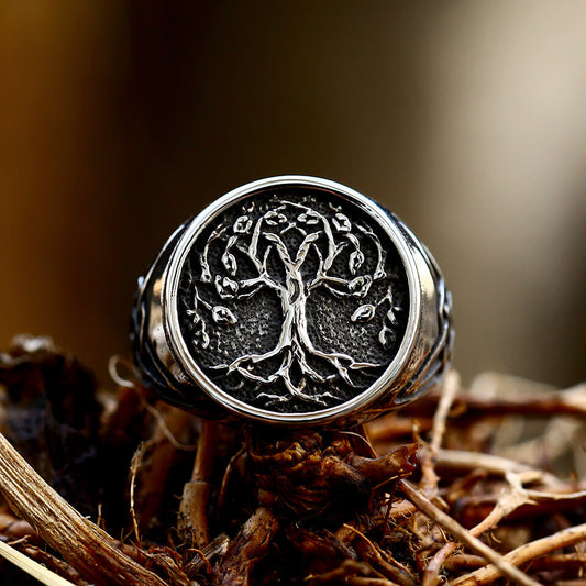 anillo arbol acero