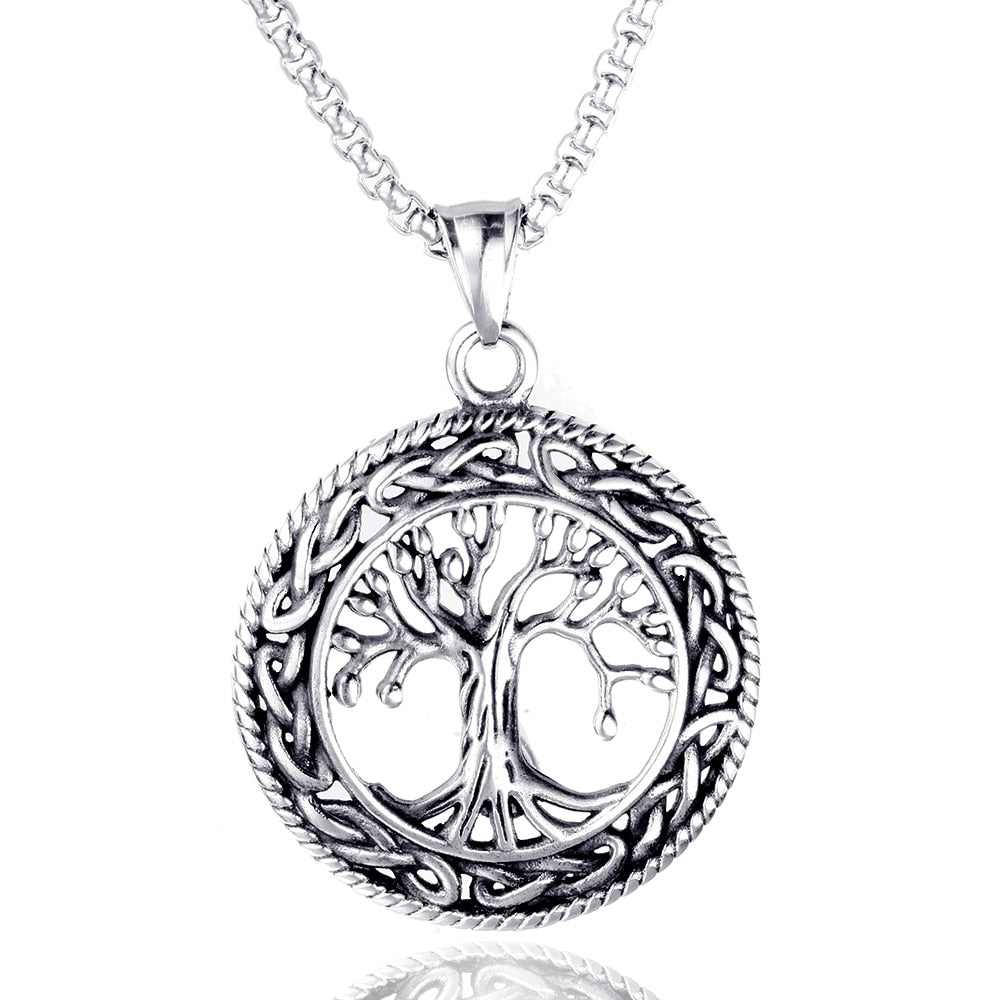 colgante arbol celtico plata