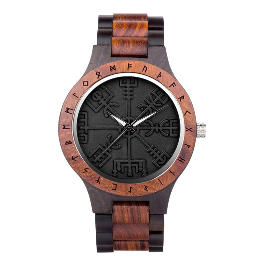 reloj madera marron
