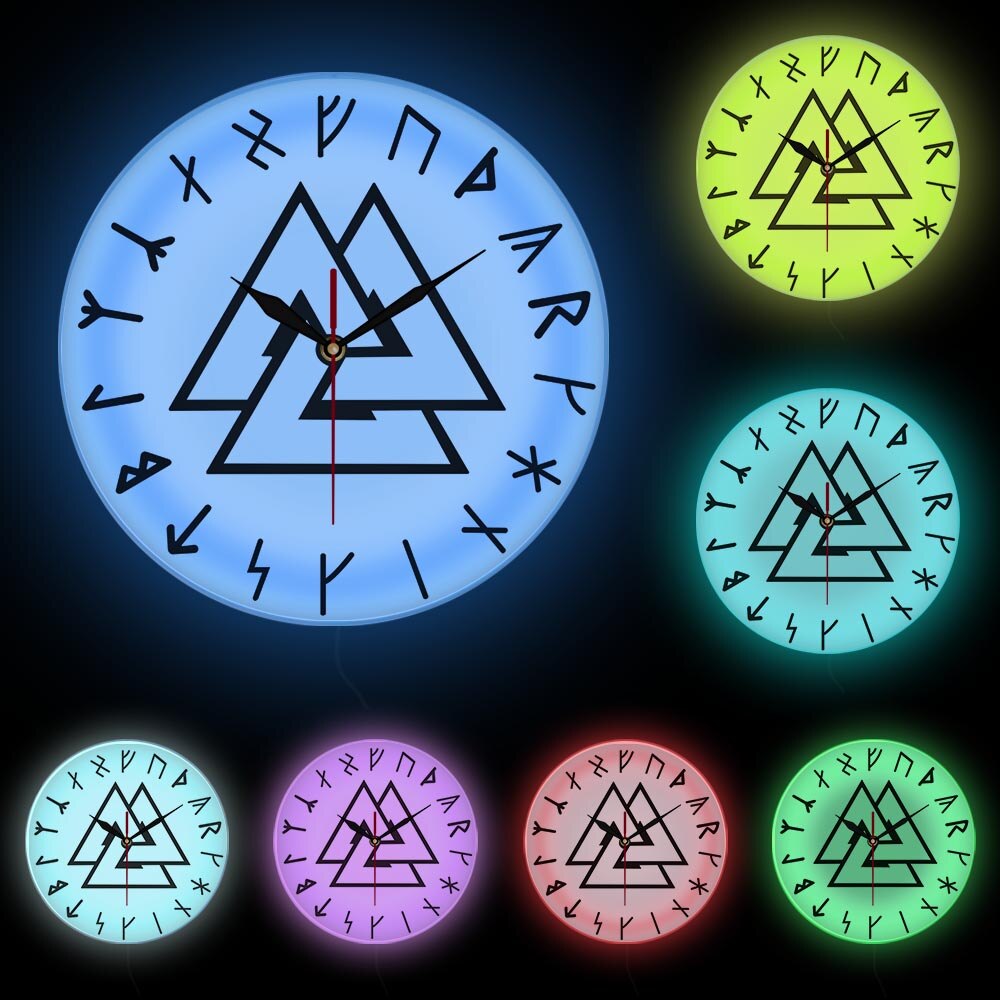 reloj valknut luz led