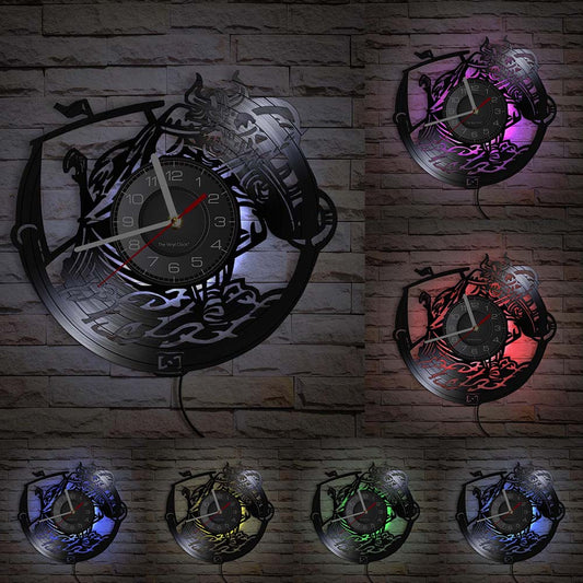 reloj de pared luz led