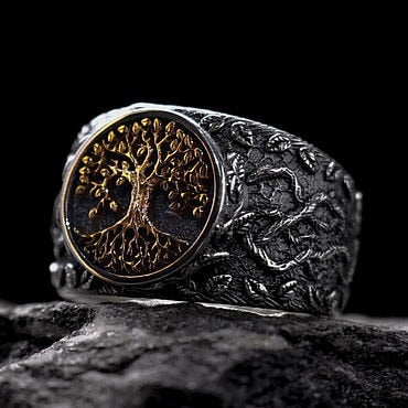 anillo arbol de la vida oro