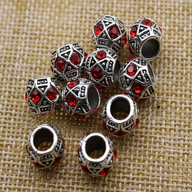 Perlas de Barba Piedras Preciosas Rojas