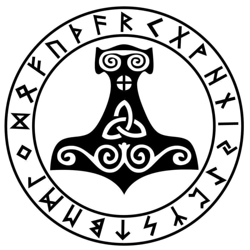 Adhesivo Vikingo Mjolnir