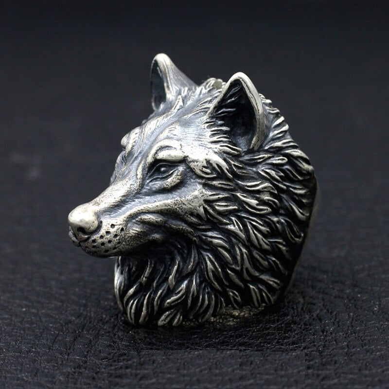 Anillo de Sello Cabeza de Lobo
