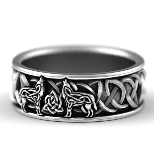 anillo lobo vikingo