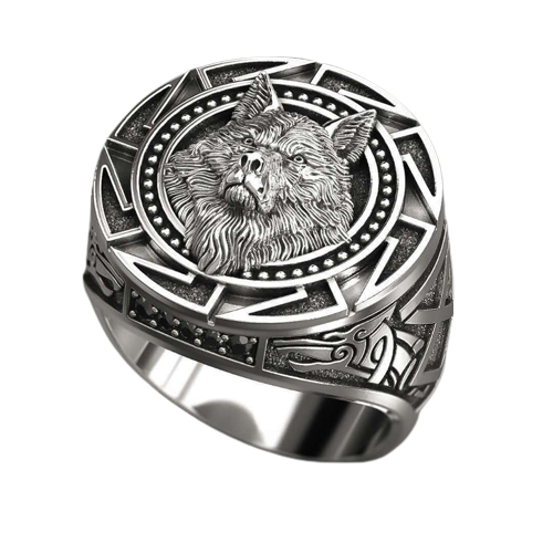 anillo vikingo fenrir
