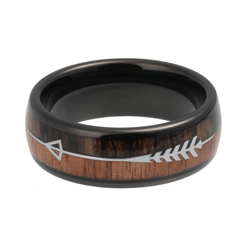 anillo madera con flecha