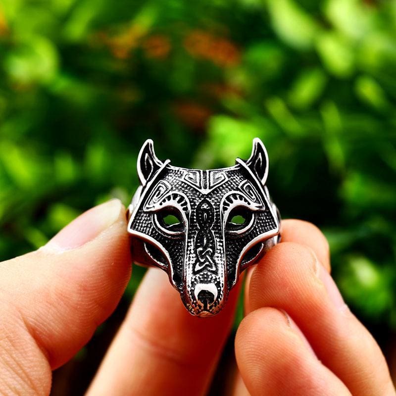 anillo lobo vikingo