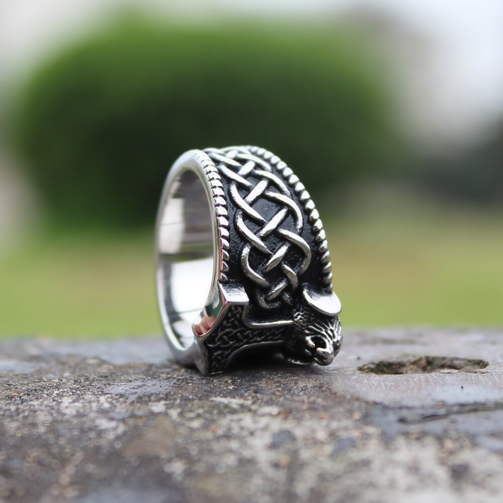 anillo vikingo martillo thor