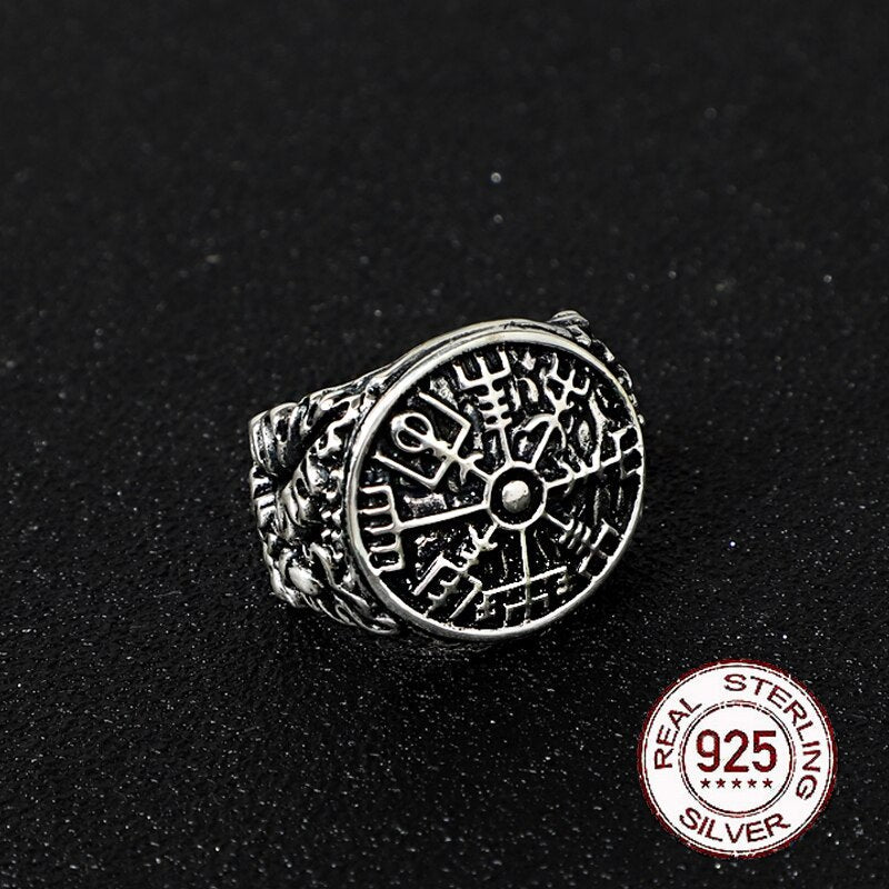 anillo vegvisir plata