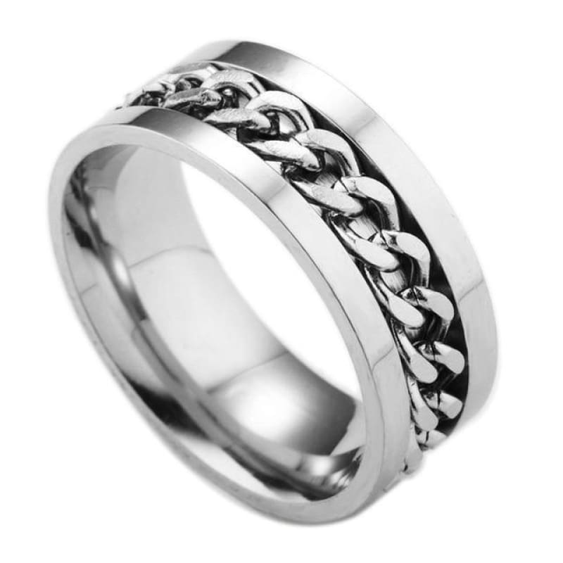 anillo vikingo cadena plata
