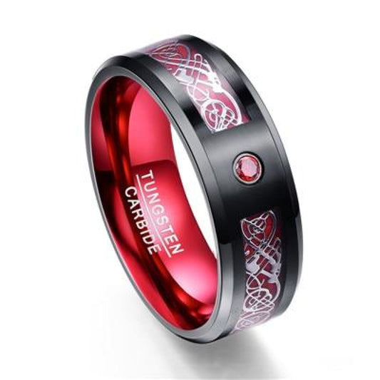 anillo vikingo rojo