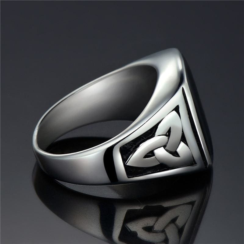 anillo vikingo piedra negra