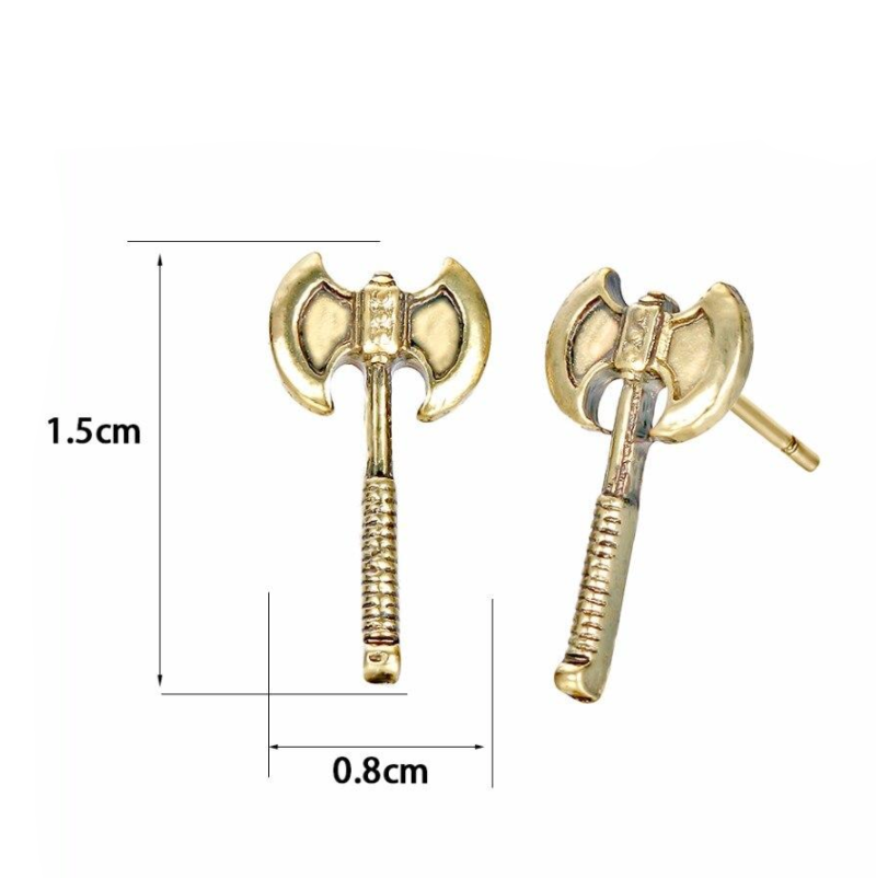 pendientes vikingo de hacha