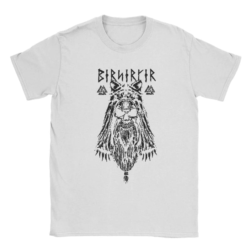 camiseta vikinga berserker blanco