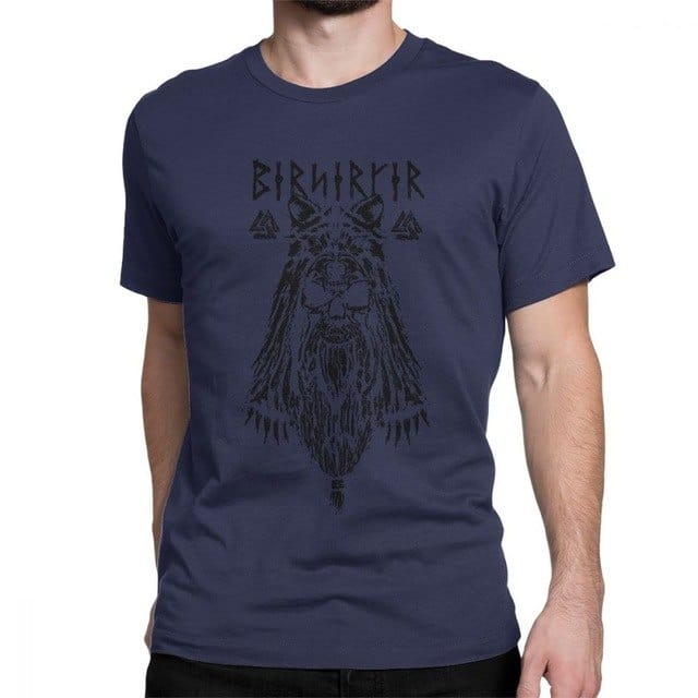 camiseta vikinga berserker azul