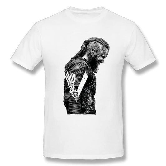 camiseta vikinga ragnar blanco