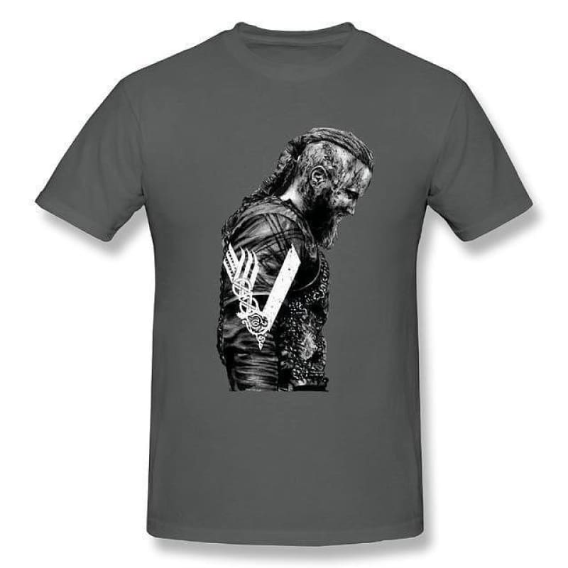 camiseta vikinga ragnar gris