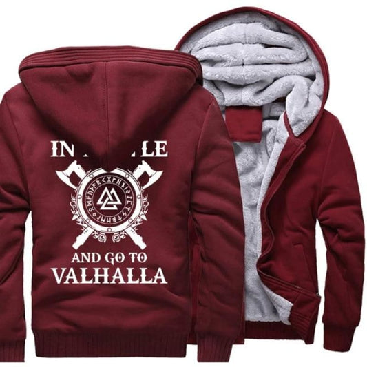 chaqueta vikinga valhalla rojo