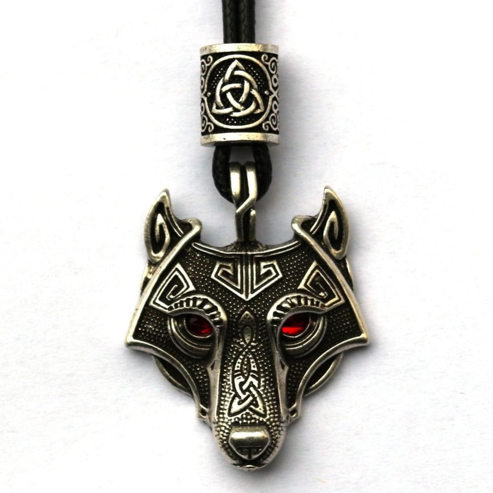 collar lobo vikingo runa
