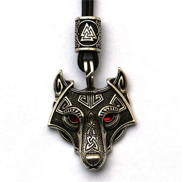 colgante lobo vikingo
