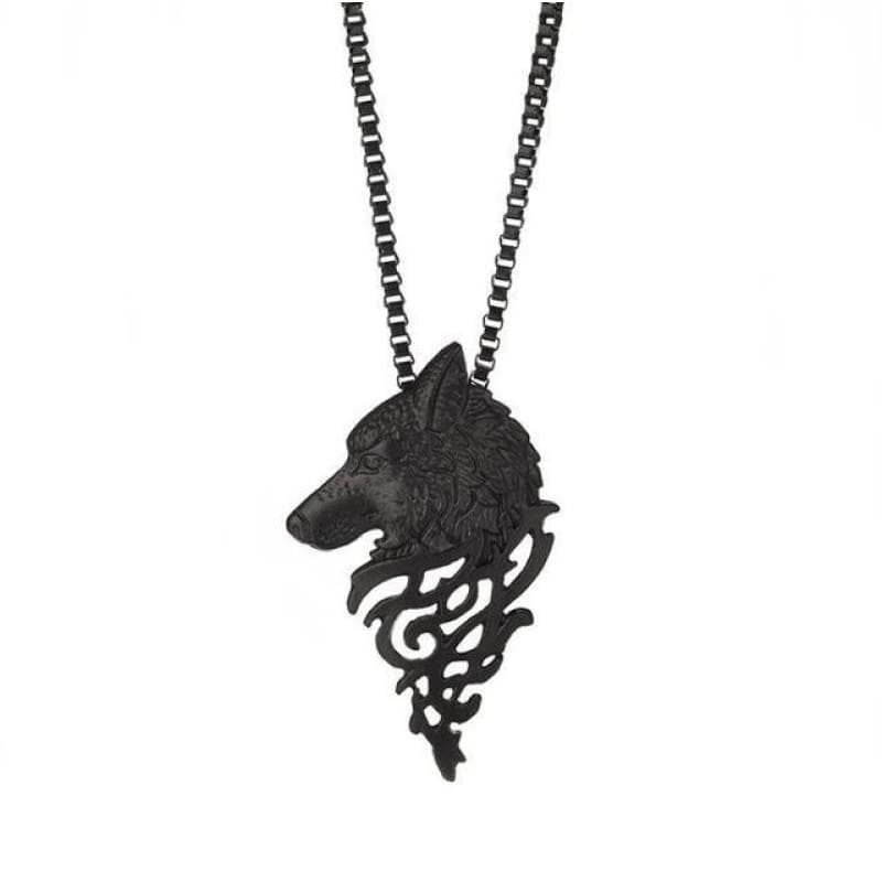collar lobo negro