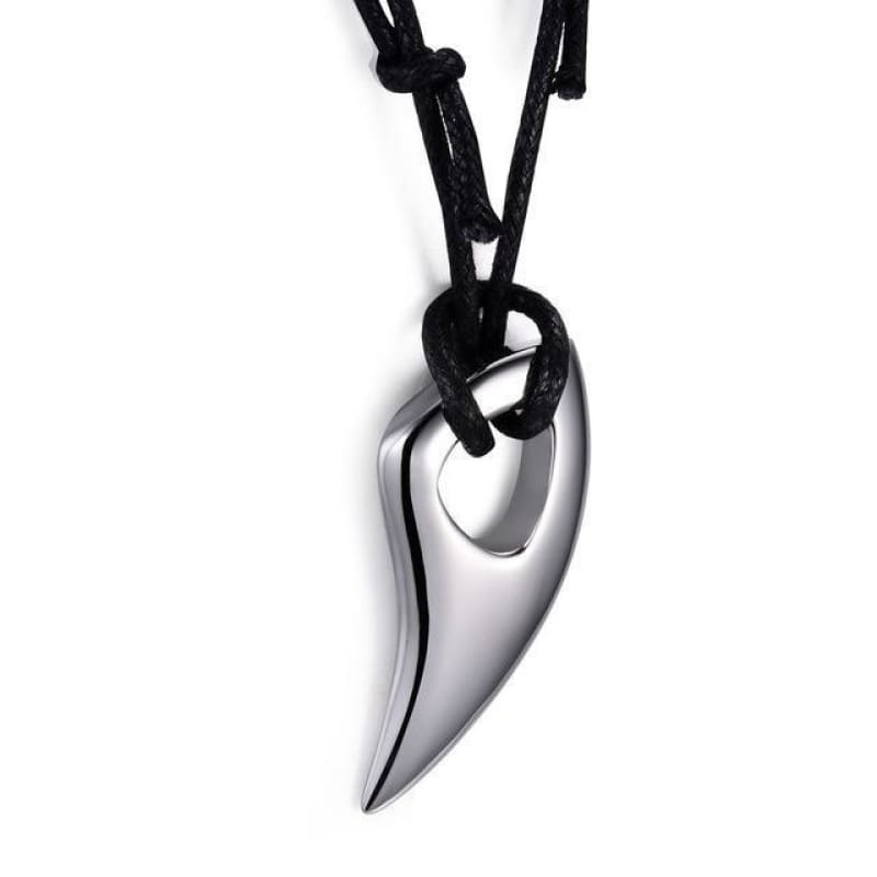 colgante diente vikingo plata