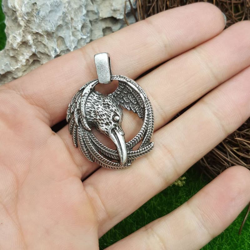 collar vikingo cuervo