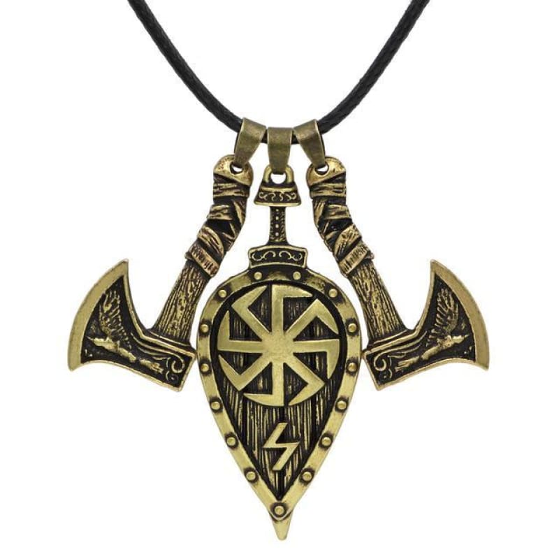 Collar Hacha y Escudo Vikingo