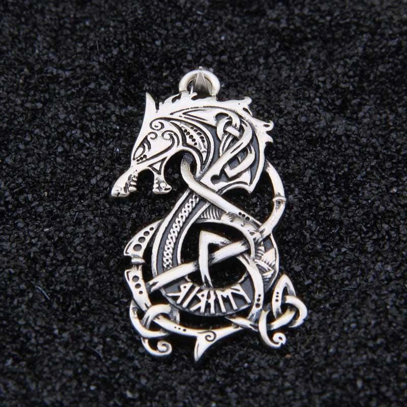 Collar Vikingo Lobo Plata